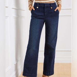 Talbots Wide Leg Jeans Sailor Trouser Sz 14 jeans boho